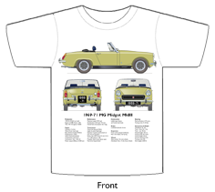 MG Midget MkIII (disc wheels) 1969-71 T-shirt Front